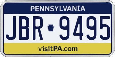 PA license plate JBR9495