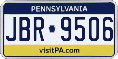 PA license plate JBR9506