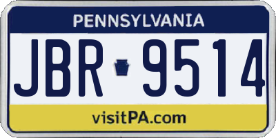 PA license plate JBR9514