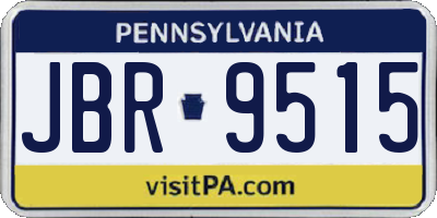 PA license plate JBR9515
