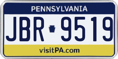 PA license plate JBR9519