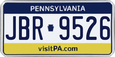 PA license plate JBR9526