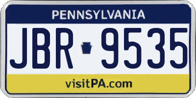 PA license plate JBR9535