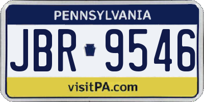 PA license plate JBR9546