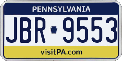 PA license plate JBR9553