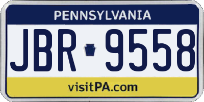 PA license plate JBR9558