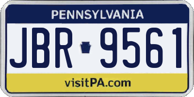 PA license plate JBR9561