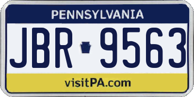 PA license plate JBR9563