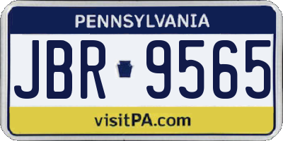 PA license plate JBR9565