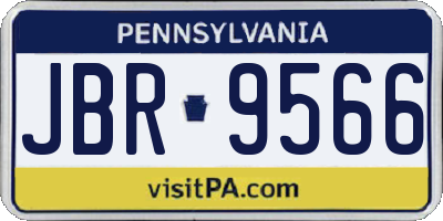 PA license plate JBR9566
