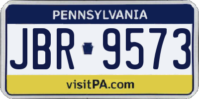 PA license plate JBR9573