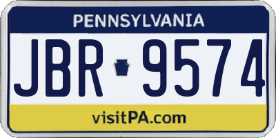 PA license plate JBR9574