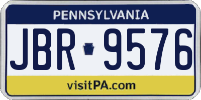 PA license plate JBR9576