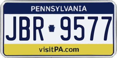PA license plate JBR9577
