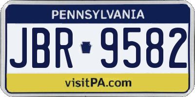 PA license plate JBR9582