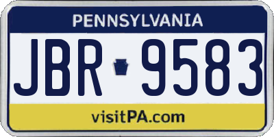 PA license plate JBR9583
