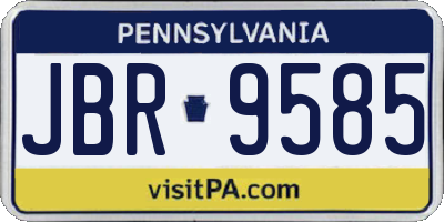PA license plate JBR9585