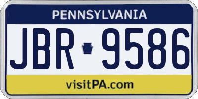 PA license plate JBR9586