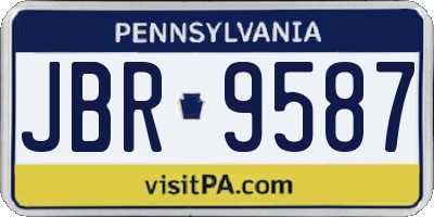 PA license plate JBR9587