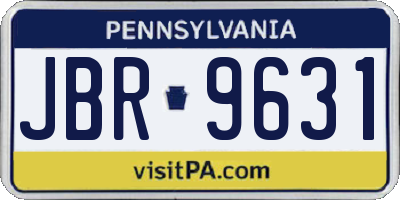 PA license plate JBR9631