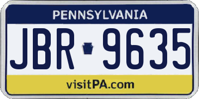 PA license plate JBR9635