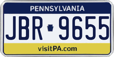 PA license plate JBR9655