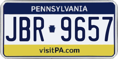PA license plate JBR9657