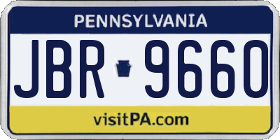 PA license plate JBR9660