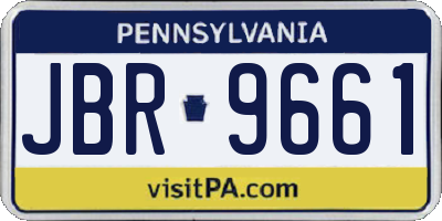 PA license plate JBR9661