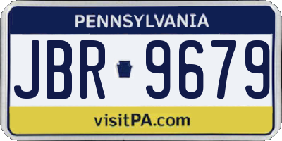 PA license plate JBR9679
