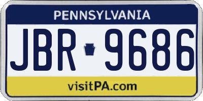 PA license plate JBR9686