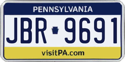 PA license plate JBR9691