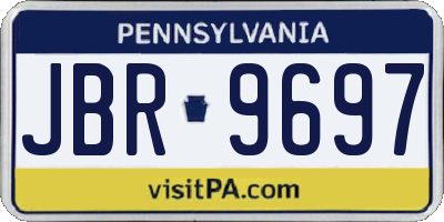 PA license plate JBR9697