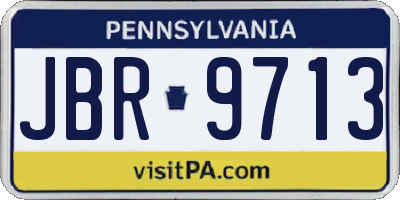 PA license plate JBR9713