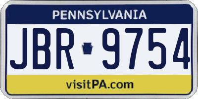 PA license plate JBR9754