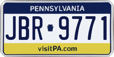 PA license plate JBR9771