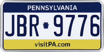 PA license plate JBR9776