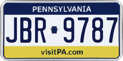 PA license plate JBR9787