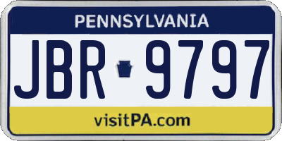 PA license plate JBR9797