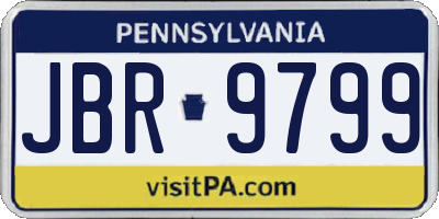 PA license plate JBR9799