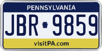 PA license plate JBR9859