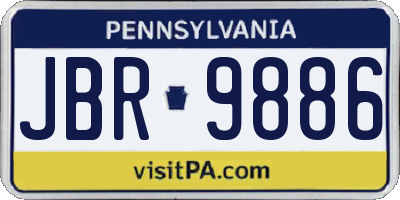 PA license plate JBR9886