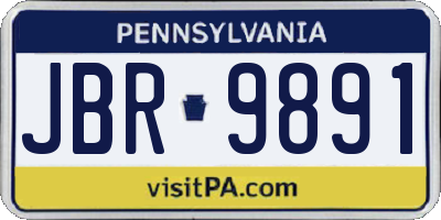 PA license plate JBR9891