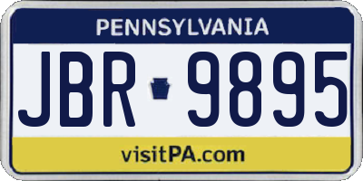 PA license plate JBR9895