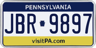 PA license plate JBR9897