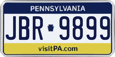 PA license plate JBR9899