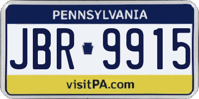 PA license plate JBR9915