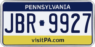 PA license plate JBR9927