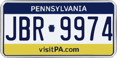 PA license plate JBR9974