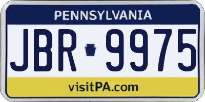 PA license plate JBR9975